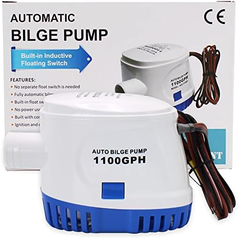 BP1G110006 - Automatic Bilge Pump 12V 1100GPH Efficient and Reliable Boat Bilge Pump for Boats, Yach