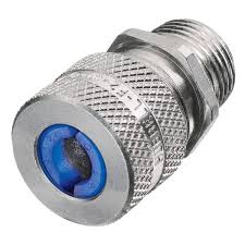 SHC1025 - Liquid Tight Cord Connector: Aluminum, 1/2 in MNPT, 0.38 in to 0.50 in, Silver, 1 Cords,Ne
