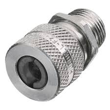 SHC1021 - Liquid Tight Cord Connector: Aluminum, 1/2 in MNPT, 0.19 in to 0.25 in, Silver, 1 Cords;