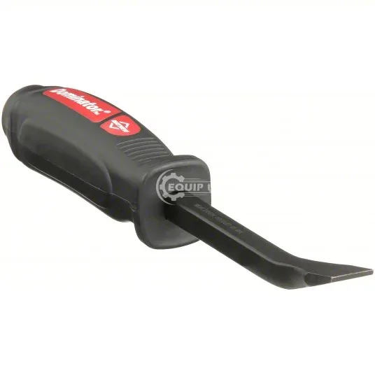 60140 - Screwdriver Handle Pry Bar: Chisel End, 12 in Overall Lg, 3/8 in Bar Wd, 1 1/2 in End Wd, T