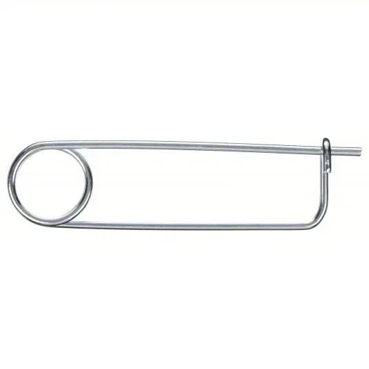WWG-SFPH-005 - Safety Pin,5 3/4 in L,Steel,PK10: Coiled Tension, Inch, 3 3/4 in Usable Lg, 5 3/4 in