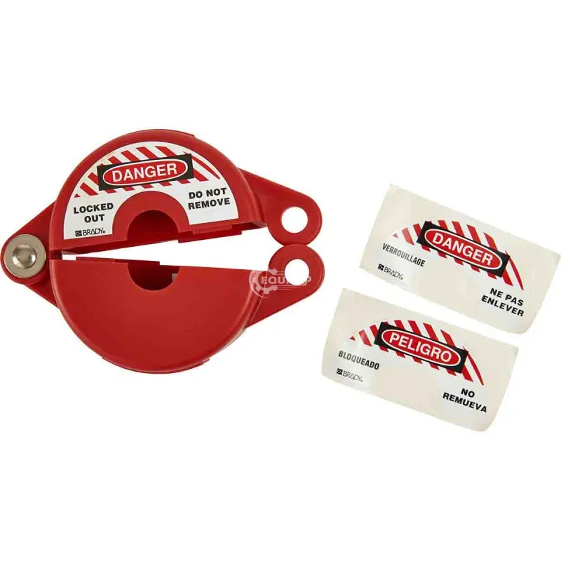 65560 - GATE VALVE LOCKOUTS GVLO 1-2.5 RED SIZE: 3.15 IN H X 4.72 IN W X 2.78 IN DIA X 1.41 IN DIA L