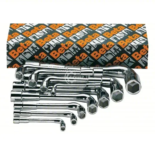 933/S11 - BETA Socket End Wrench Set: 6-Point, 11 5/8 in Overall Lg, Metric, P/n 420U60, Model 933/S