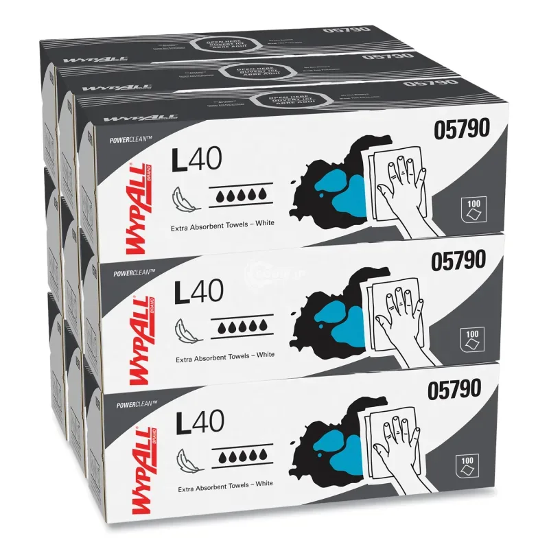 05790 - WYPALL-PURPOSE L40, WIPERS WHITE, SIZE 16.4" X 9.8'' CODE 05790, POP-UP* BOX