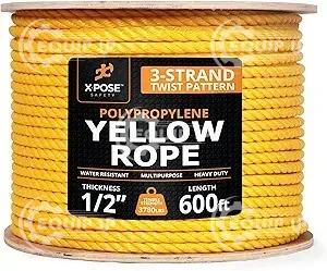 P012600 - ROPE TYPE:TWISTED SIZE:12MM*195M*1/2 IN*600 FT MATERIAL:POLYPROPYLENE SPECIAL FEATURES:TO