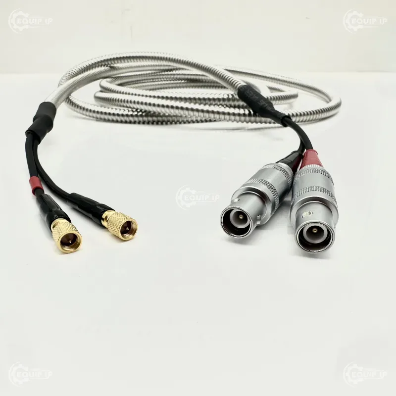 V-000-0003 - CABLES ARMORED DUAL LEMO 00 STAINLESS STEEL BRAIDED JACKET, HIGH-FLEXIBILITY CONNECTORS