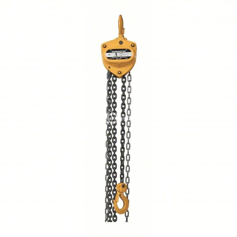 CB010-15 - HARRINGTON Manual Chain Hoist: Hook Mounted - No Trolley, 2,000 lb Lifting Capacity, 15 f