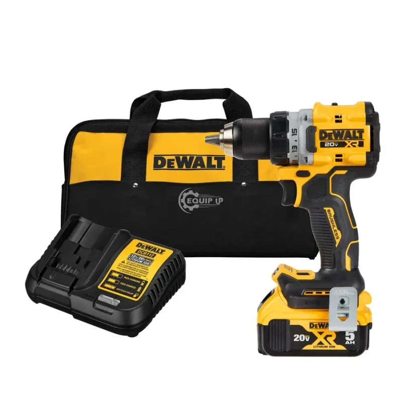 DCD800P1 - Drill-Driver Kit: 20V MAX*, Compact, 1/2 in Chuck, 2,000 RPM Max., Brushless, (1) 5.0 Ah