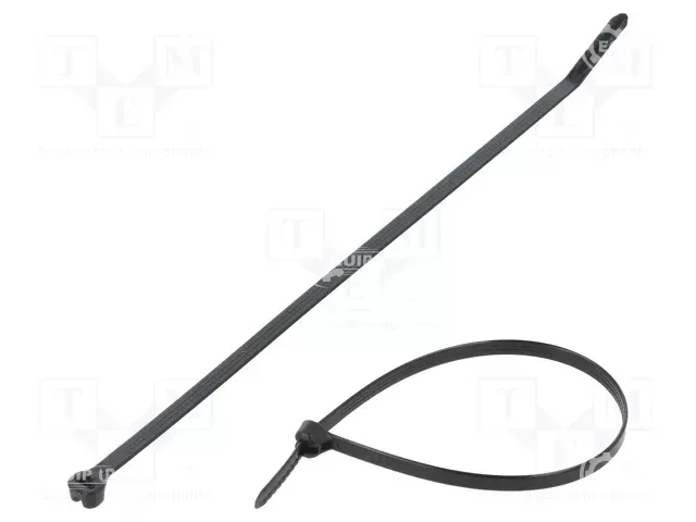 BT2S-C0 - Dome-Top® BT2S-C0 Barb Tie, Black, UV PA6.6, 8"L, 50lb, PK100